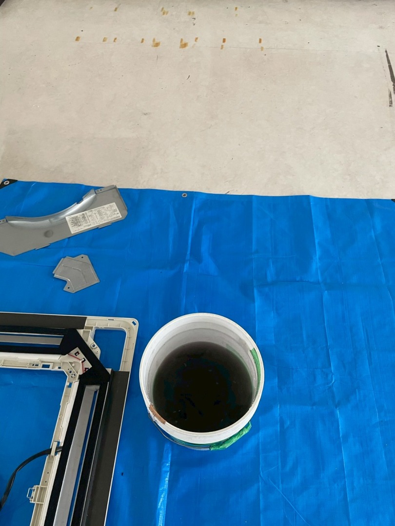 洗浄後のエアコン内部パネル