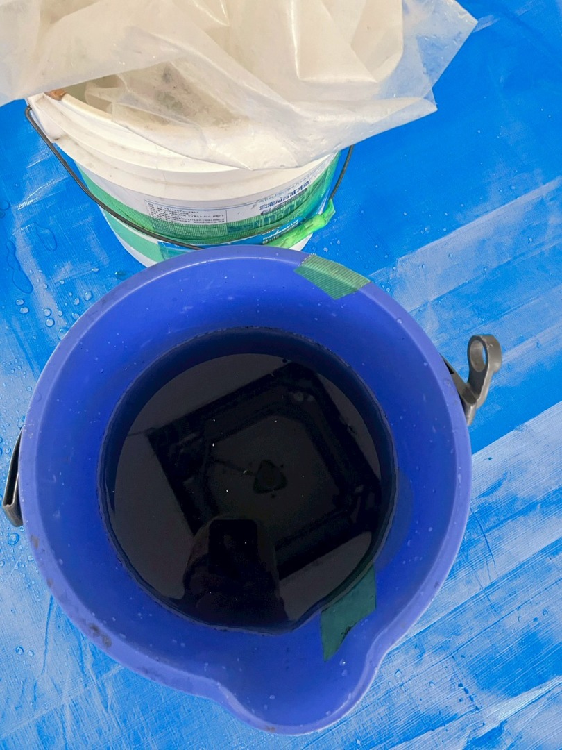 エアコン内部洗浄を終えた部品一式